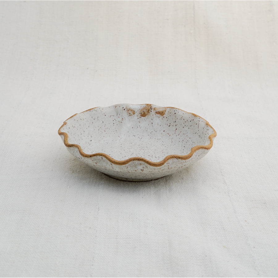 Speckled White MINI Pie Plate  /  Serving Dish