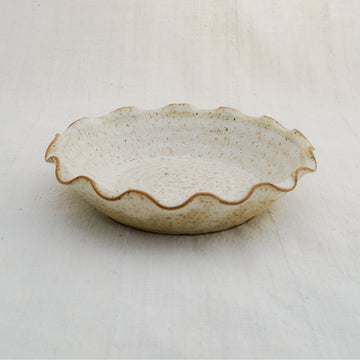 Speckled Cream Pie Plate