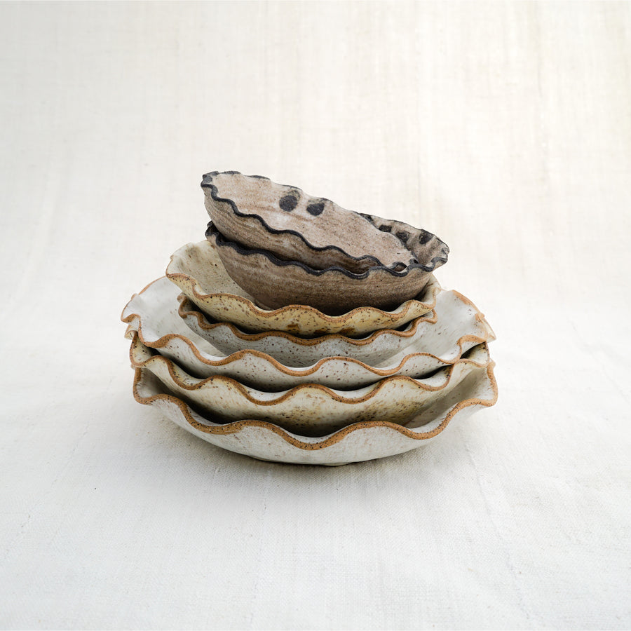 Speckled White MINI Pie Plate  /  Serving Dish