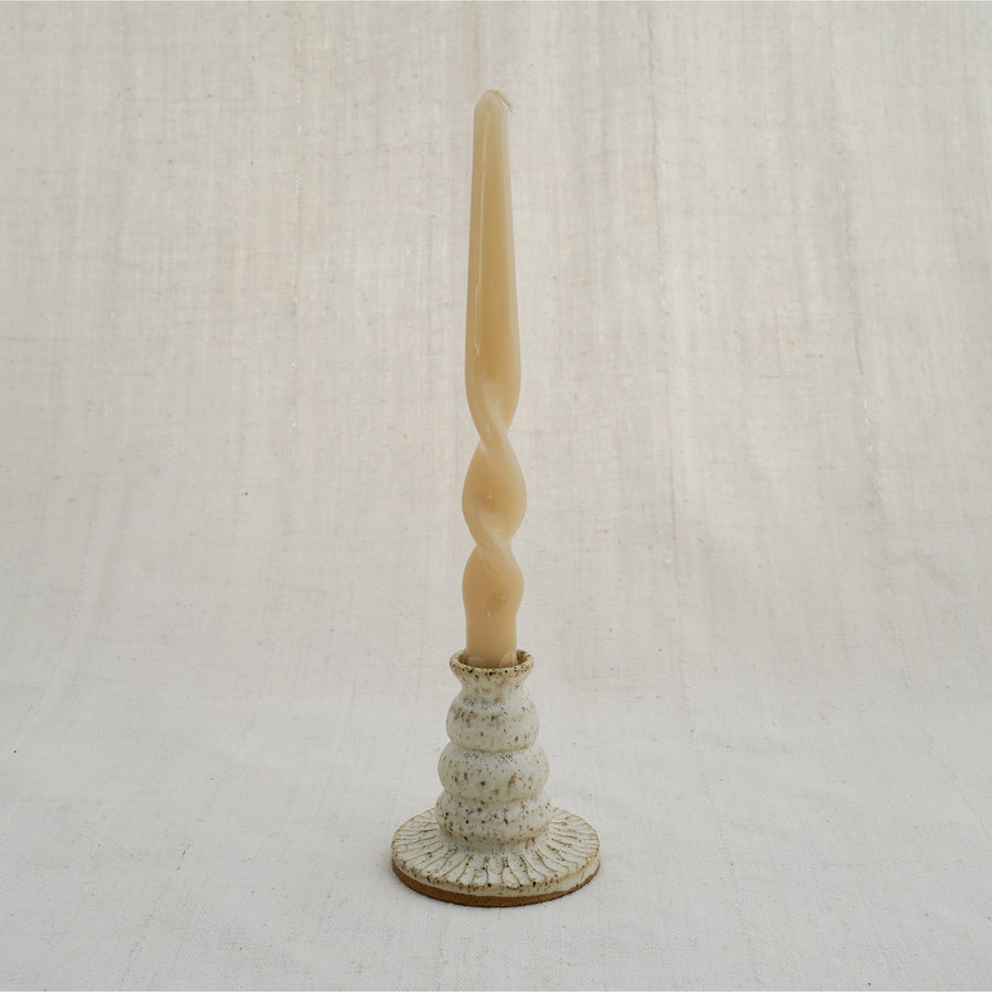 Etched Bubble Candlestick Holder