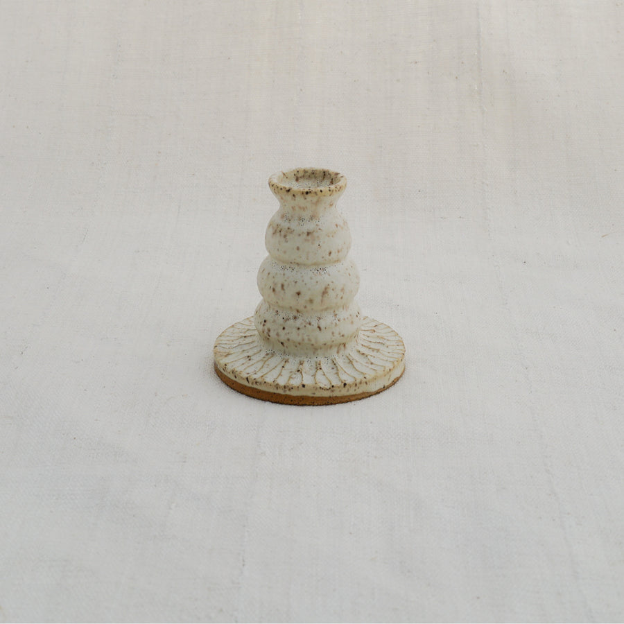 Etched Bubble Candlestick Holder