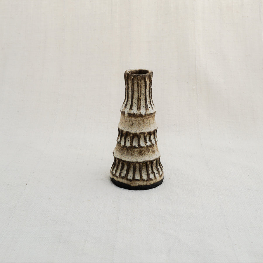 Etched Coco Steps Candlestick Holder