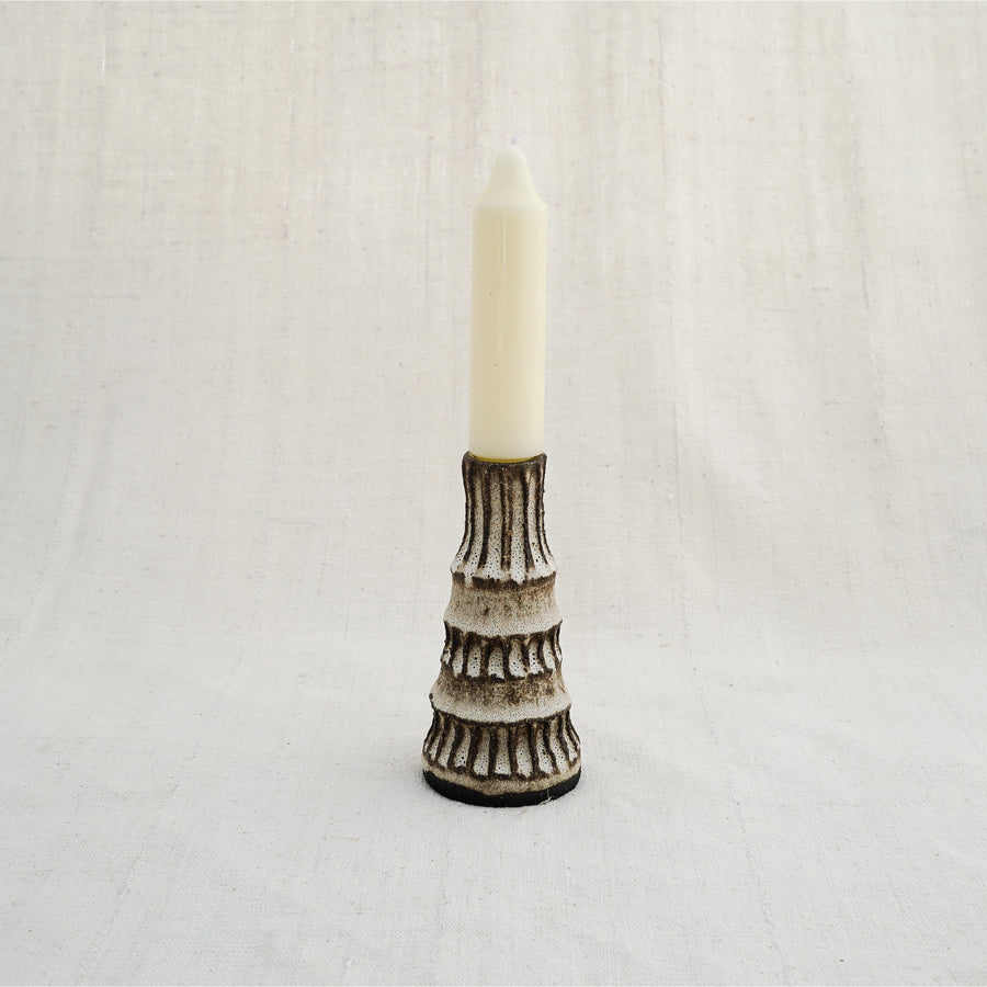 Etched Coco Steps Candlestick Holder