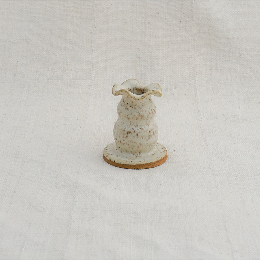 Trimmed in Ruffles Candlestick Holder