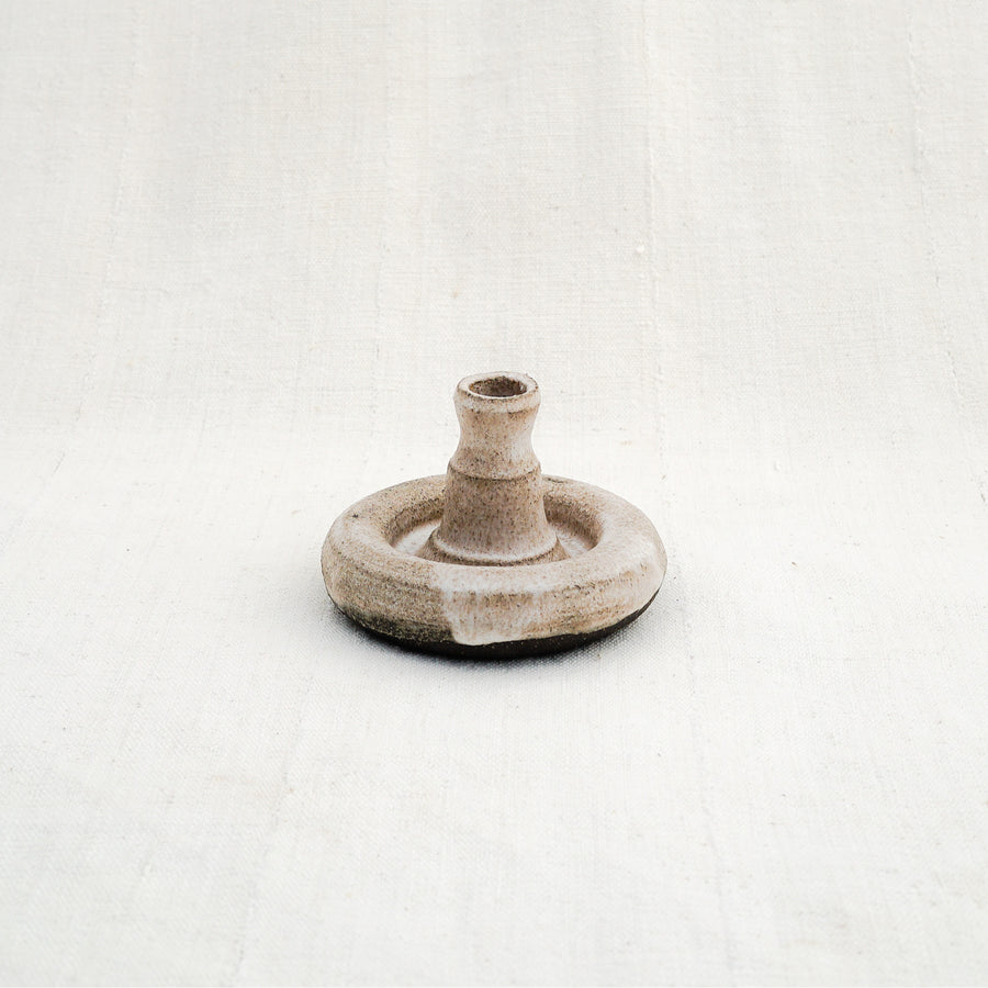 Coco Glazed Candlestick Holder