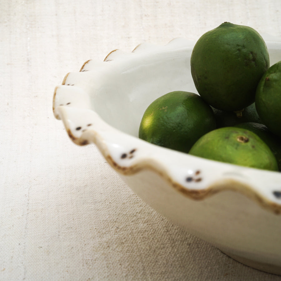 Hand Painted Scallop Bowl