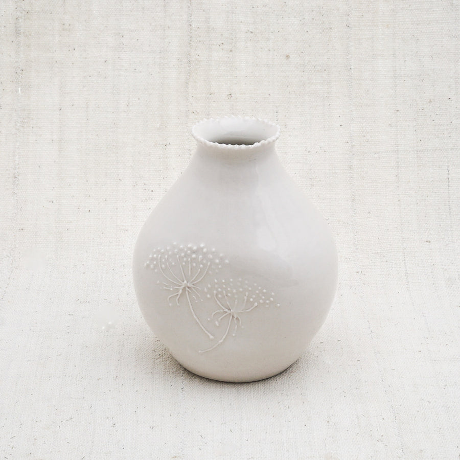 Queen Anne's Lace Porcelain Vase