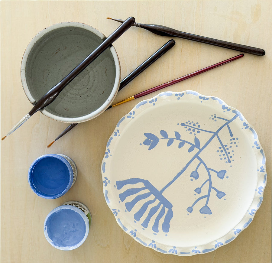 January 24th at 4PM: Delft Inspired Mini Pie Plate Painting Workshop with DeNai Jones